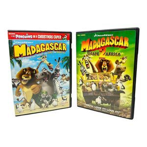 2 MADAGASCAR DVD Lot:  Madagascar 1 & Madagascar 2